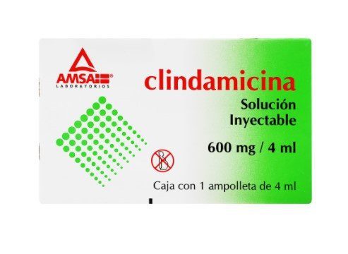 CLINDAMICINA 600 MG C/1 AMP 4 ML