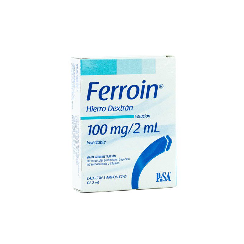 FERROIN 100 MG AMP 3X2 ML